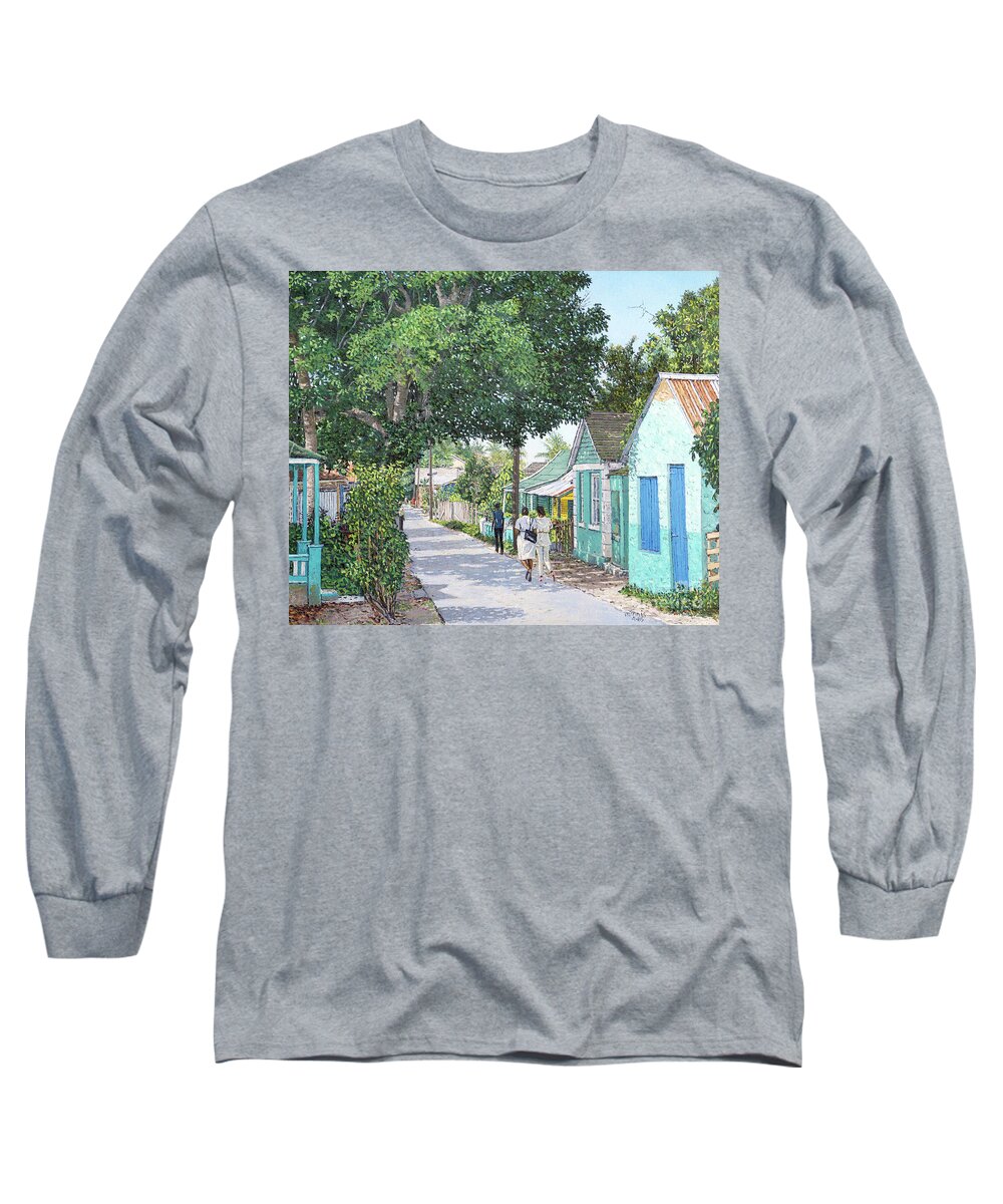  Long Sleeve T-Shirt featuring the painting Greenwich St off Mason's Addition by Eddie Minnis