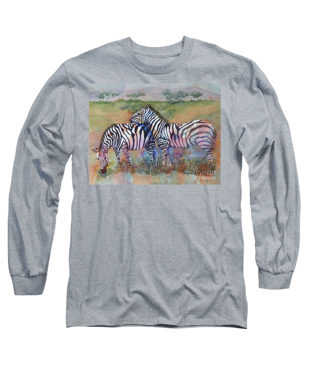 Nancy Charbeneau Long Sleeve T-Shirt featuring the painting Head Rest by Nancy Charbeneau