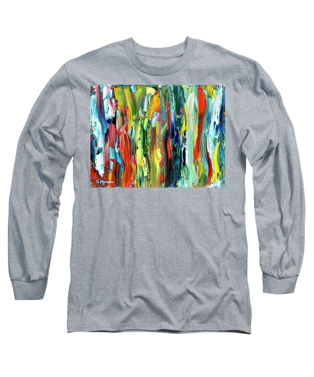 Colorful Long Sleeve T-Shirt featuring the painting In The Depths by Teresa Moerer