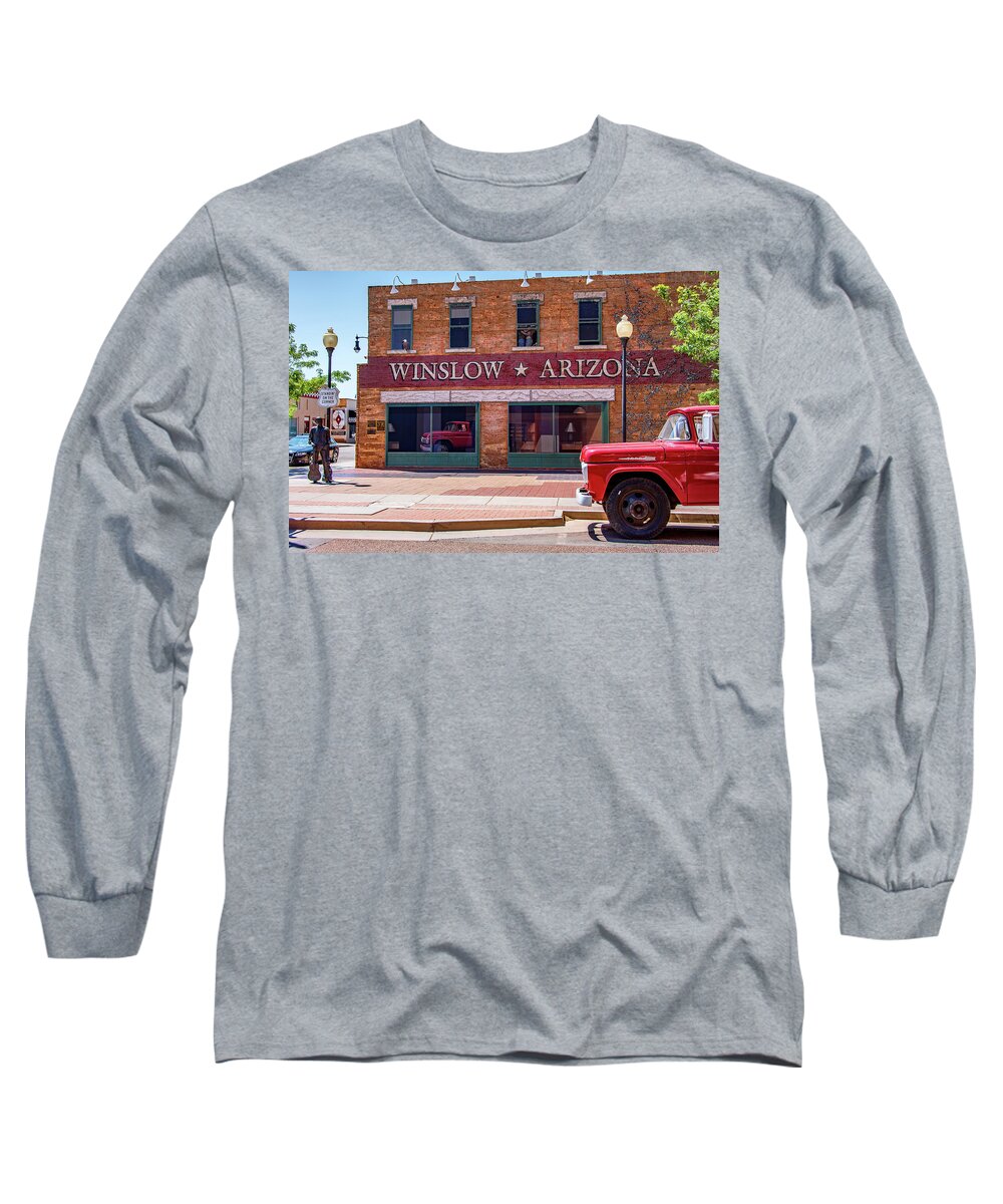 Staning On The Corner Long Sleeve T-Shirt featuring the photograph It's a Girl My Lord in a Flatbed Ford by Paul LeSage