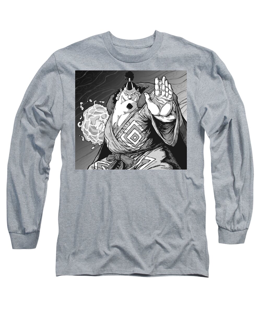One Piece Long Sleeve T-Shirt featuring the digital art JINBE - First Son of the Sea by Darko B