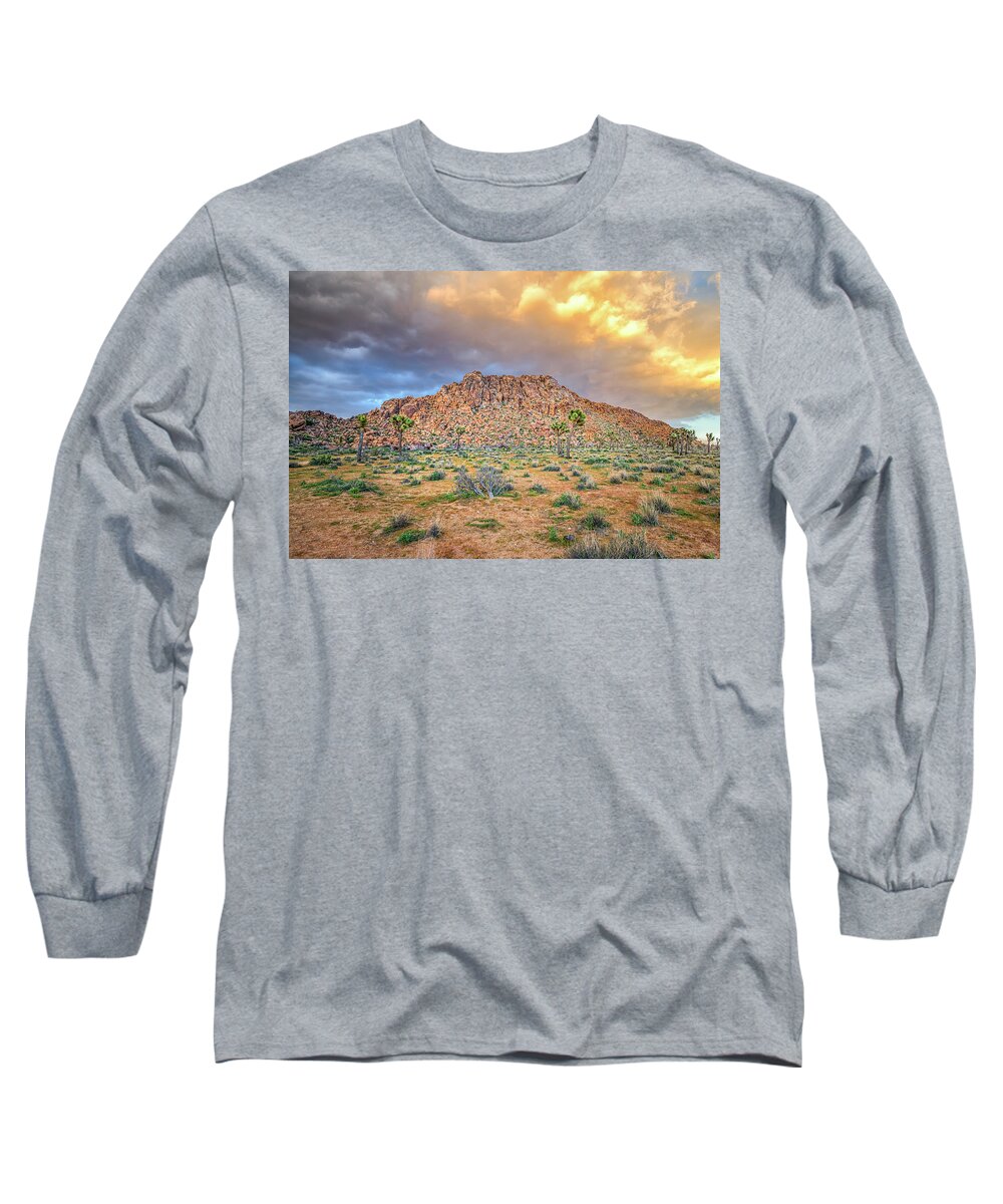 Joshua Tree Long Sleeve T-Shirt featuring the photograph Joshua Tree National Park At Sunset #2 by Joseph S Giacalone