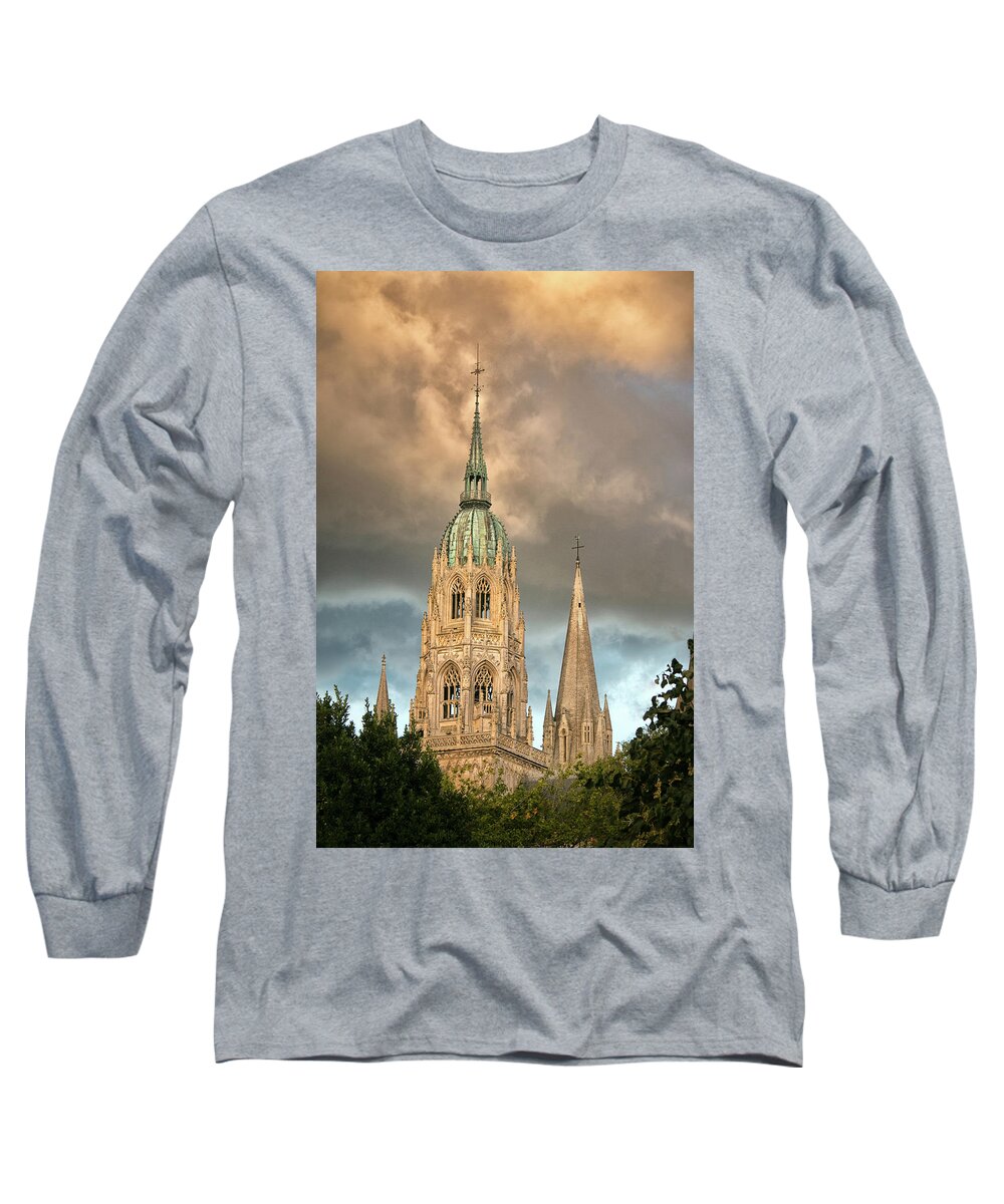 Cathedral Long Sleeve T-Shirt featuring the photograph Bayeux Cathedral 1 by Lisa Chorny