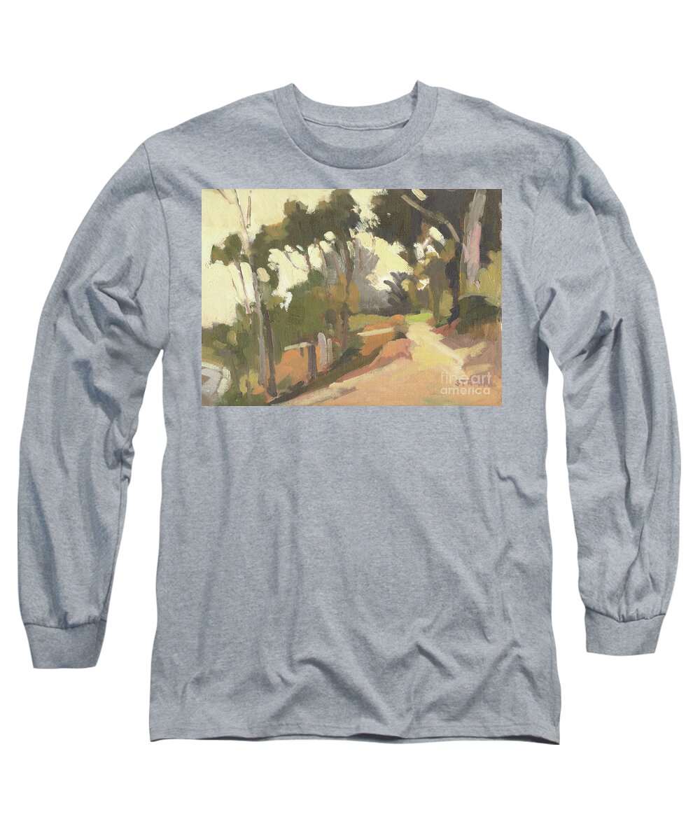 La Jolla Long Sleeve T-Shirt featuring the painting La Jolla Shores Path to Beach by Paul Strahm