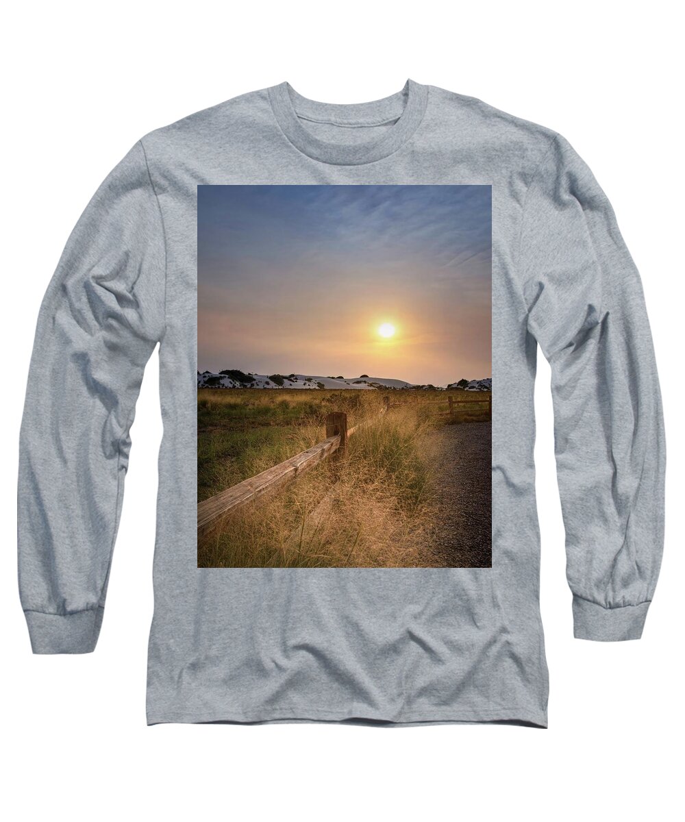 White Sands New Mexico Long Sleeve T-Shirt featuring the photograph Late Afternoon in White Sands, New Mexico by Rebecca Herranen