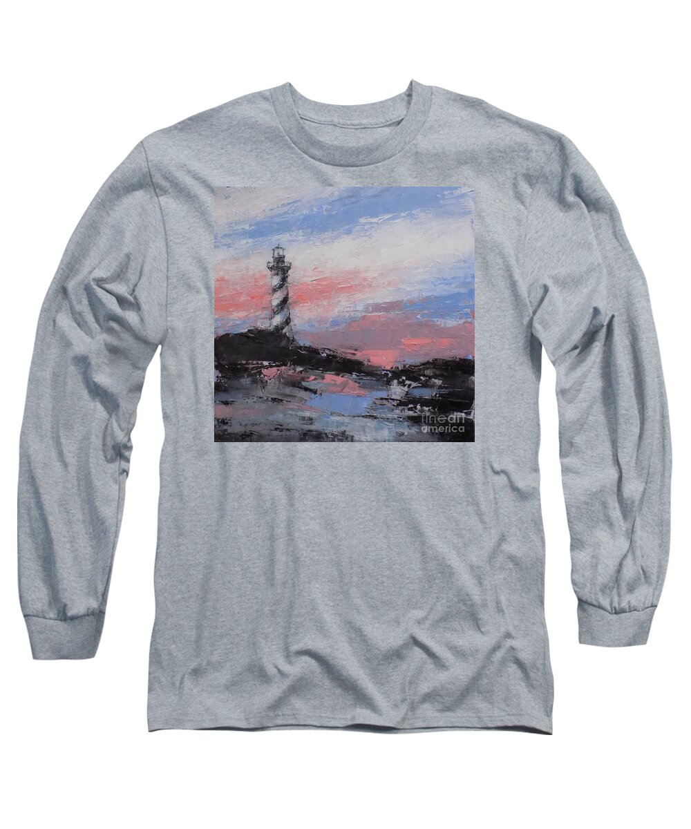 Lighthouse Long Sleeve T-Shirt featuring the painting Light Of The World by Dan Campbell