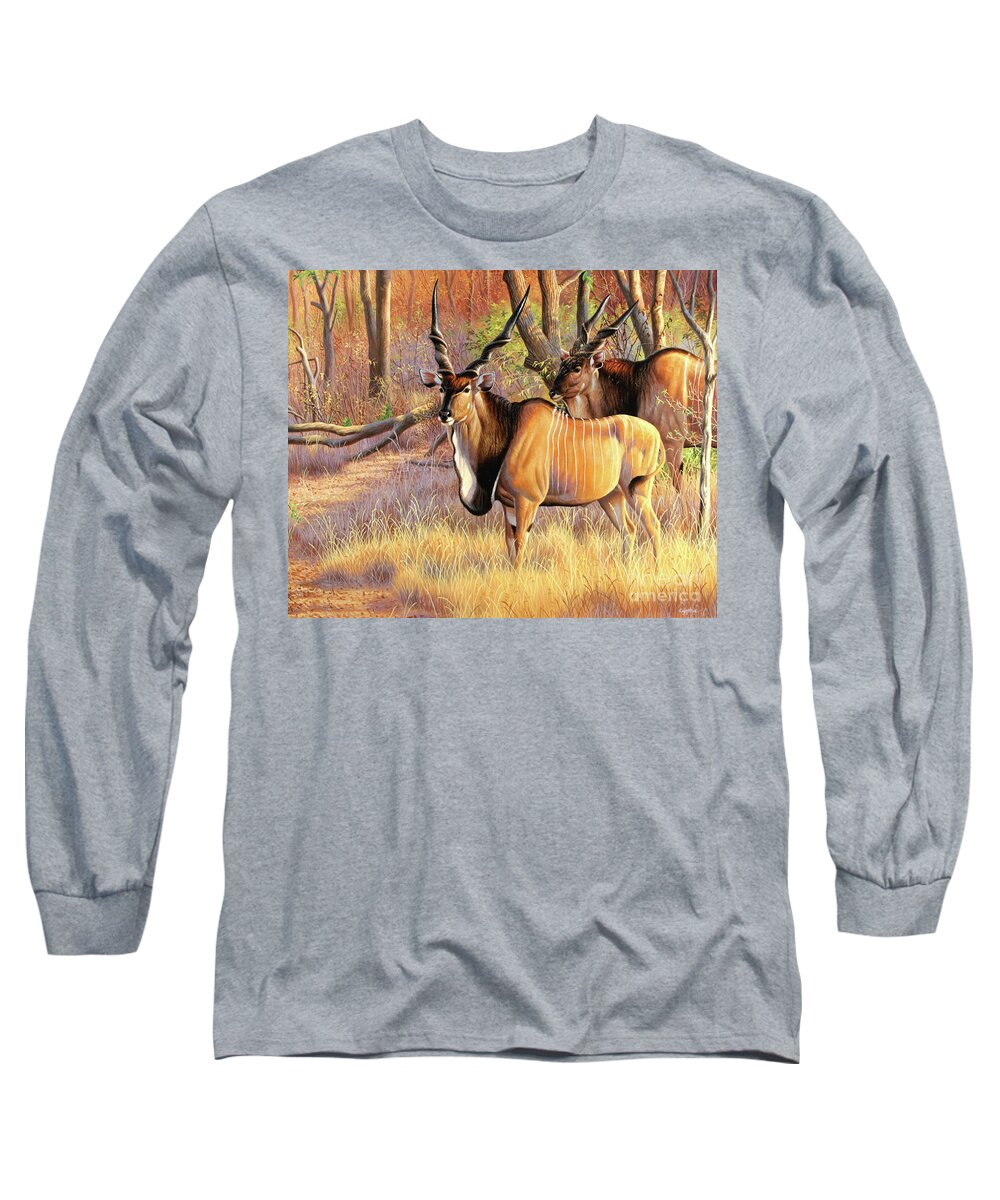 Cynthie Fisher Long Sleeve T-Shirt featuring the painting Lord Derbys by Cynthie Fisher