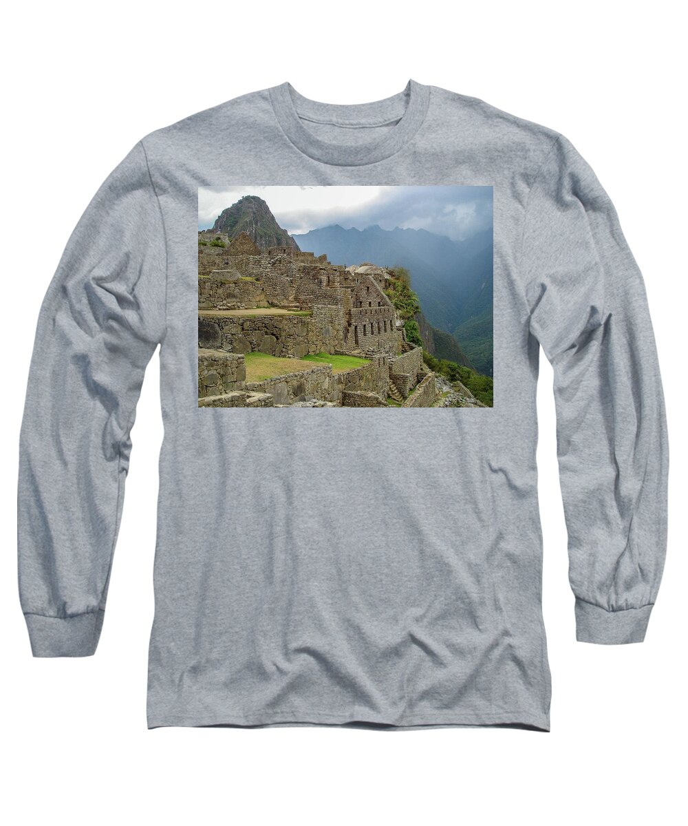 Scenic Long Sleeve T-Shirt featuring the photograph Machu Picchu I V by Doug Davidson