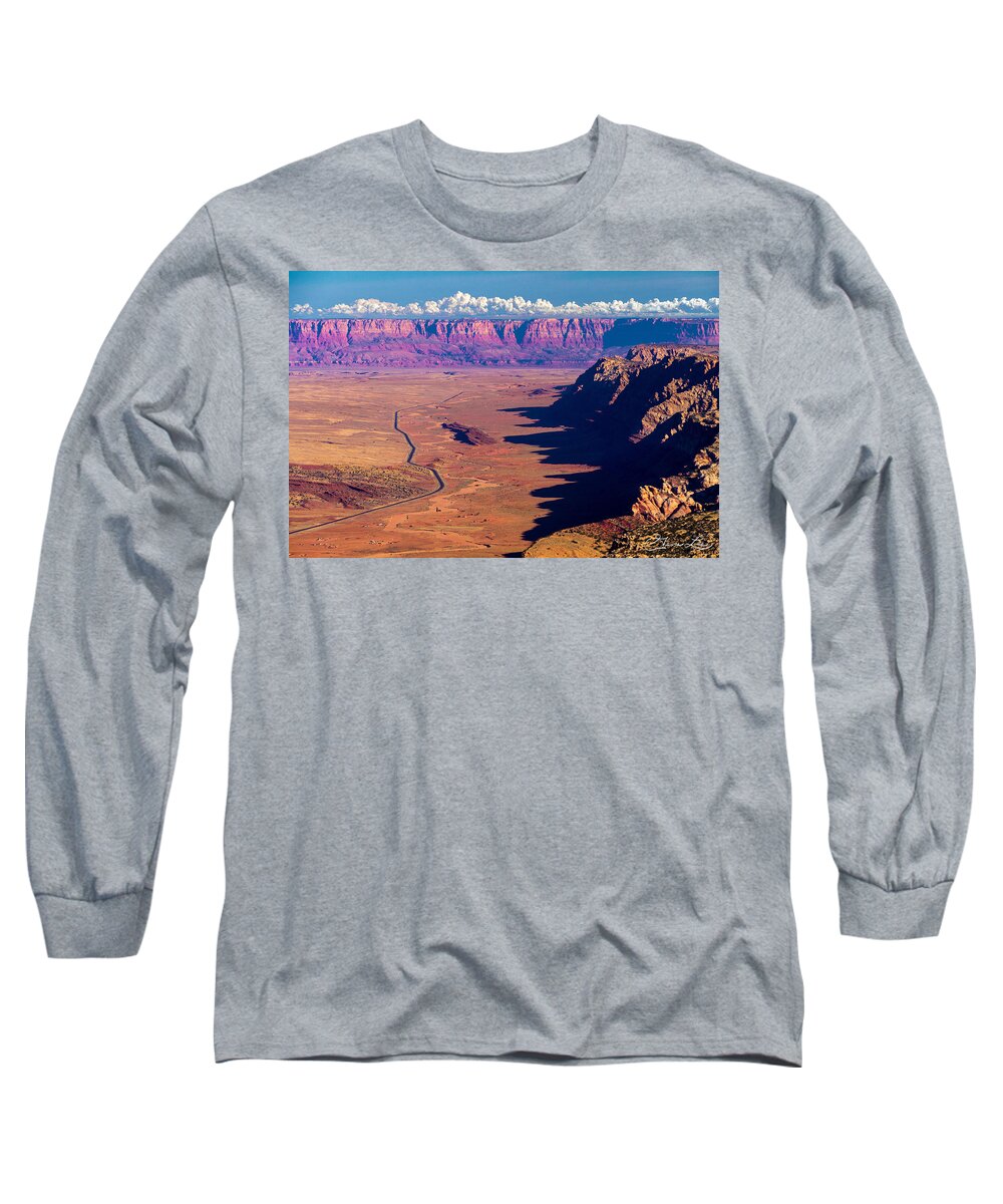 Arizona Grand Canyon Marble Cliffs Colorful Rock Landscape Vermillion Desert Fstop101 Painted Long Sleeve T-Shirt featuring the photograph Marble Canyon and the Vermilion Cliffs by Geno Lee