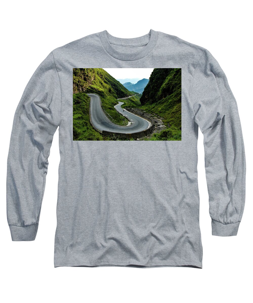 Northern Long Sleeve T-Shirt featuring the photograph Memory Lane - Ha Giang Province, Northern Vietnam by Earth And Spirit