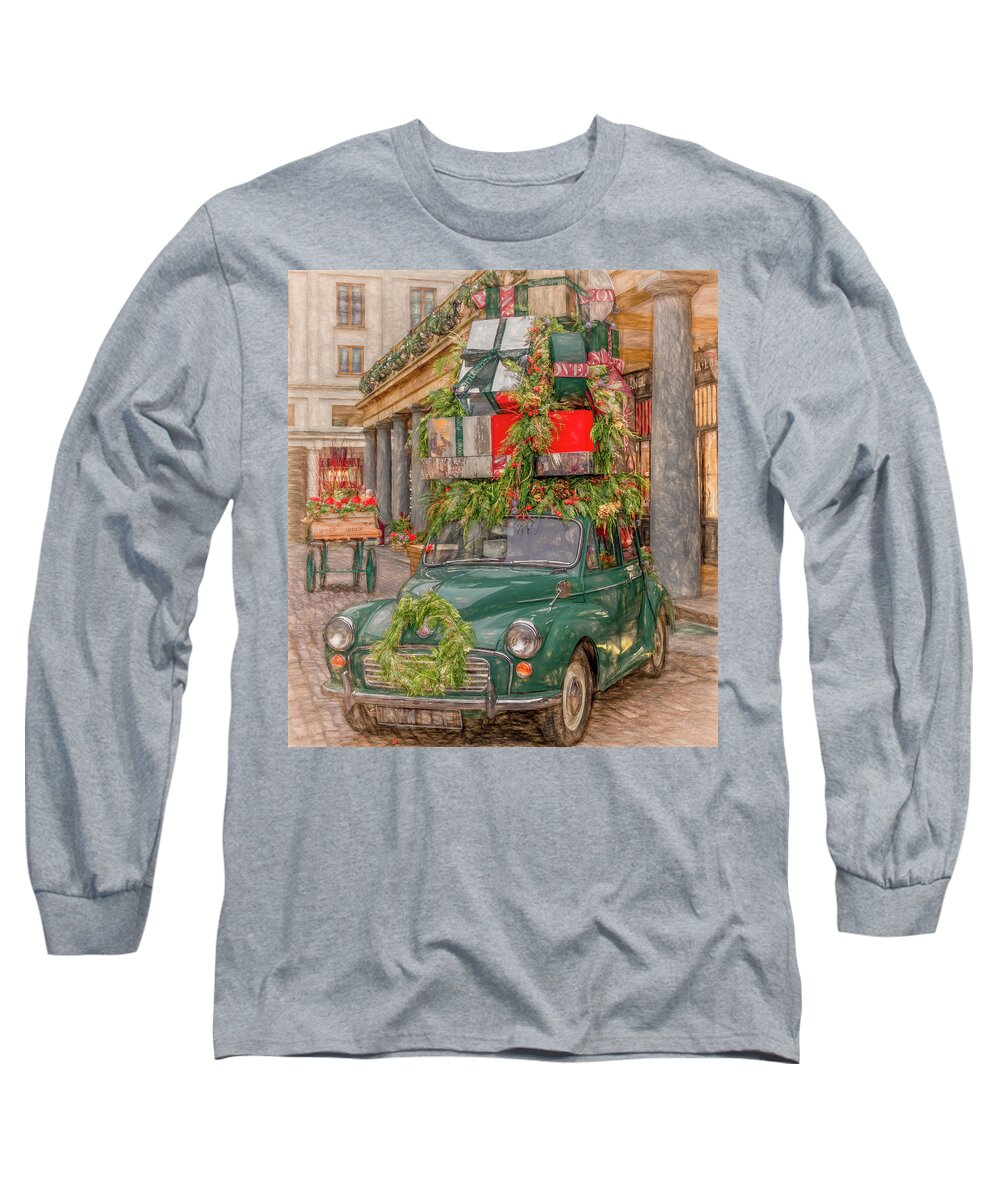 Covent Market Long Sleeve T-Shirt featuring the photograph Merry Christmas From London by Marcy Wielfaert