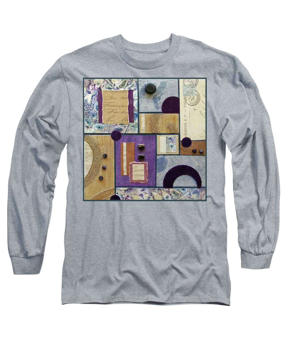 Mixed-media Long Sleeve T-Shirt featuring the mixed media Message Received by MaryJo Clark