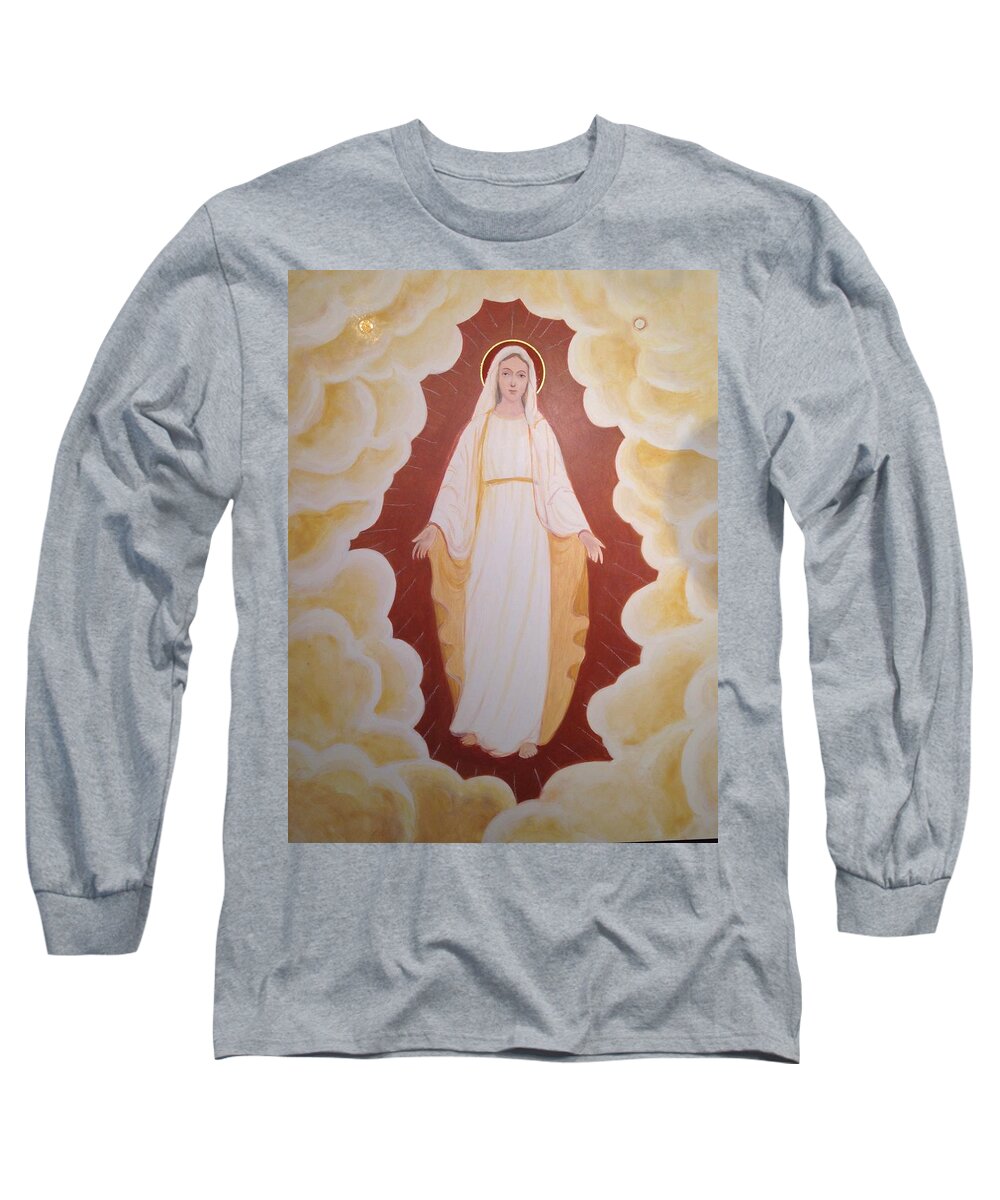 Metrona Long Sleeve T-Shirt featuring the painting Metrona by Holly Stone