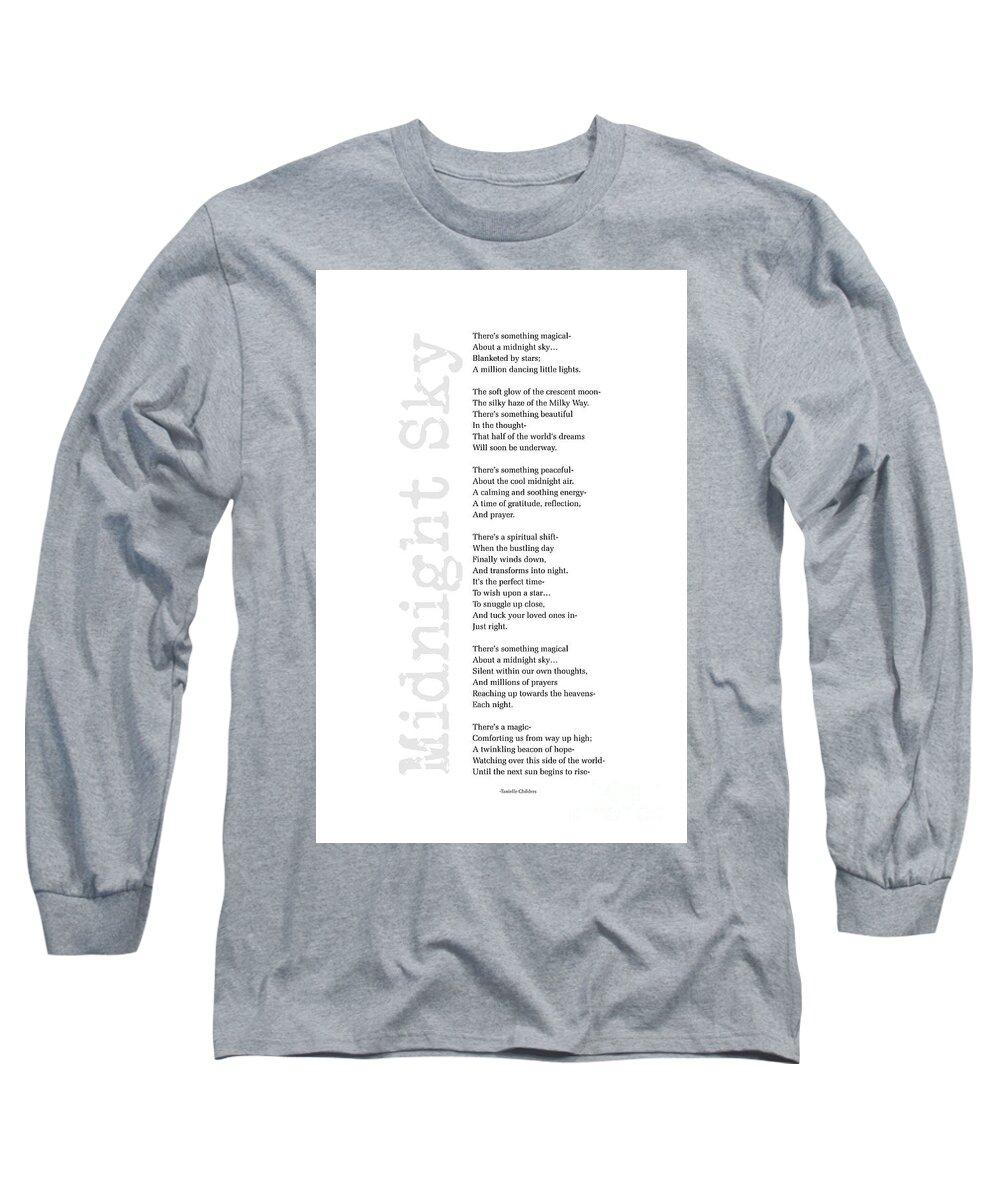 Midnight Sky Long Sleeve T-Shirt featuring the digital art Midnight Sky by Tanielle Childers