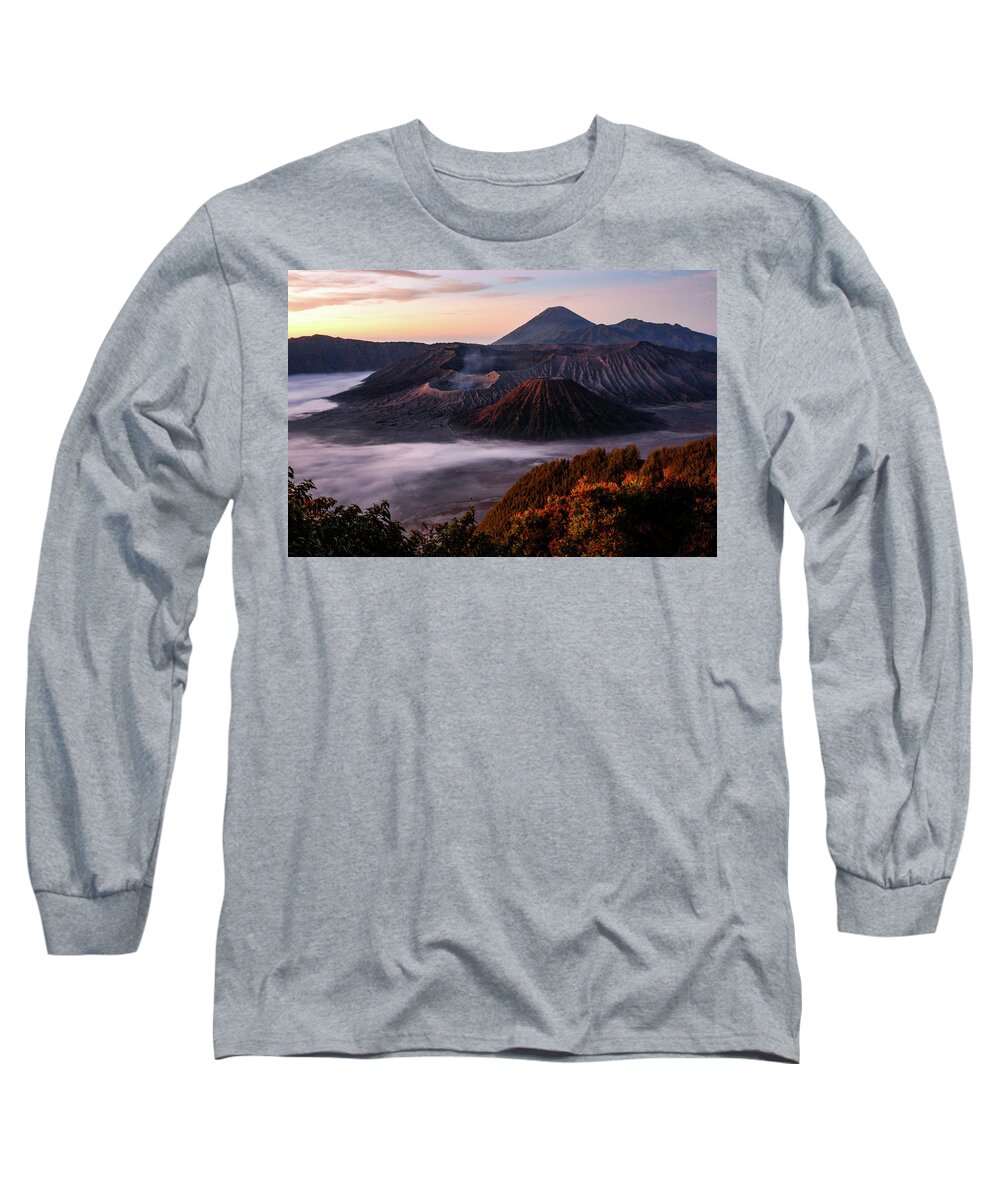 Mount Long Sleeve T-Shirt featuring the photograph Kingdom Of Fire - Mount Bromo, Java. Indonesia by Earth And Spirit