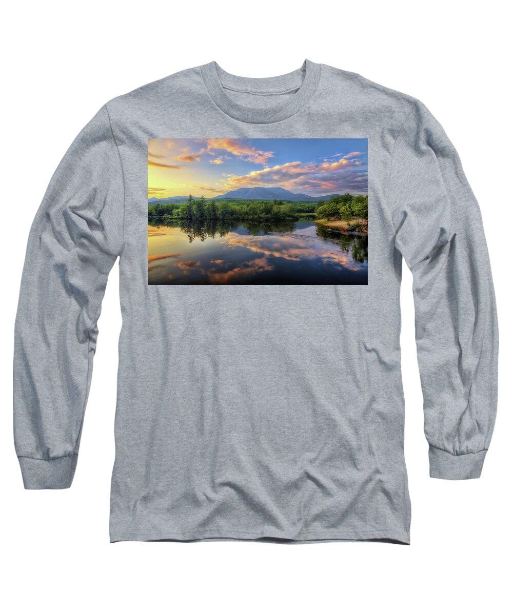 Mount Katahdin Long Sleeve T-Shirt featuring the photograph Mount Katahdin Maine 34A0570 by Greg Hartford