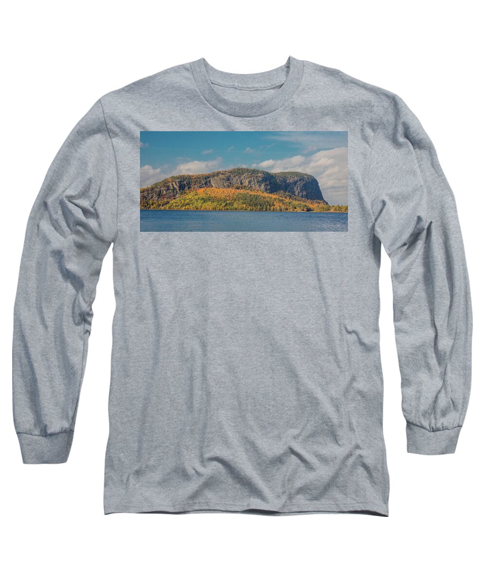 Mount Kineo In Autumn Long Sleeve T-Shirt featuring the photograph Mount Kineo In Autumn by Dan Sproul