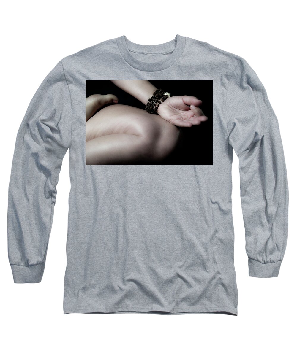Yoga Long Sleeve T-Shirt featuring the photograph Mudra by Marian Tagliarino