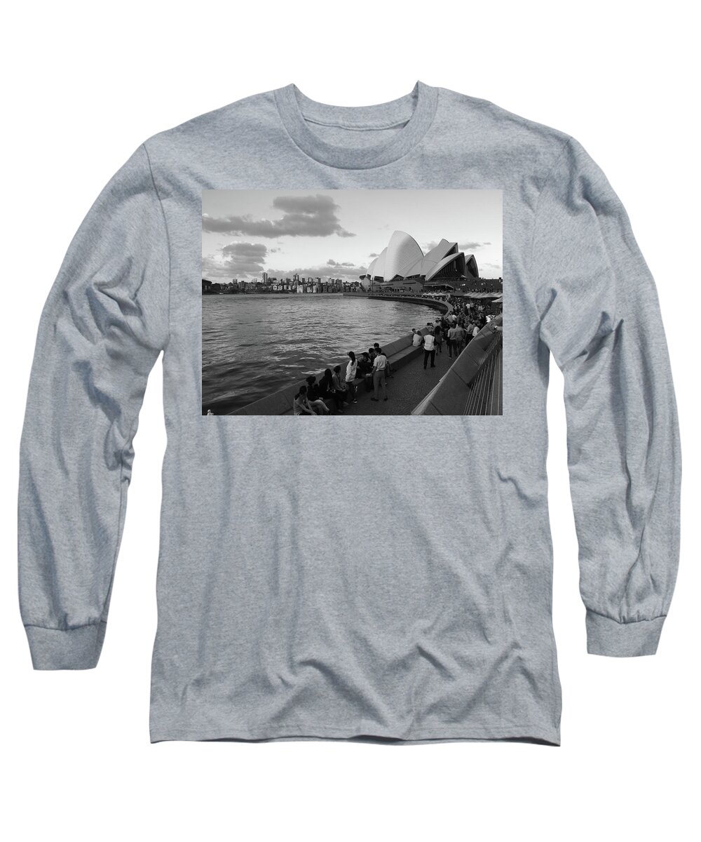 Australia Long Sleeve T-Shirt featuring the photograph Now a Fond Memory in Black and White by Calvin Boyer