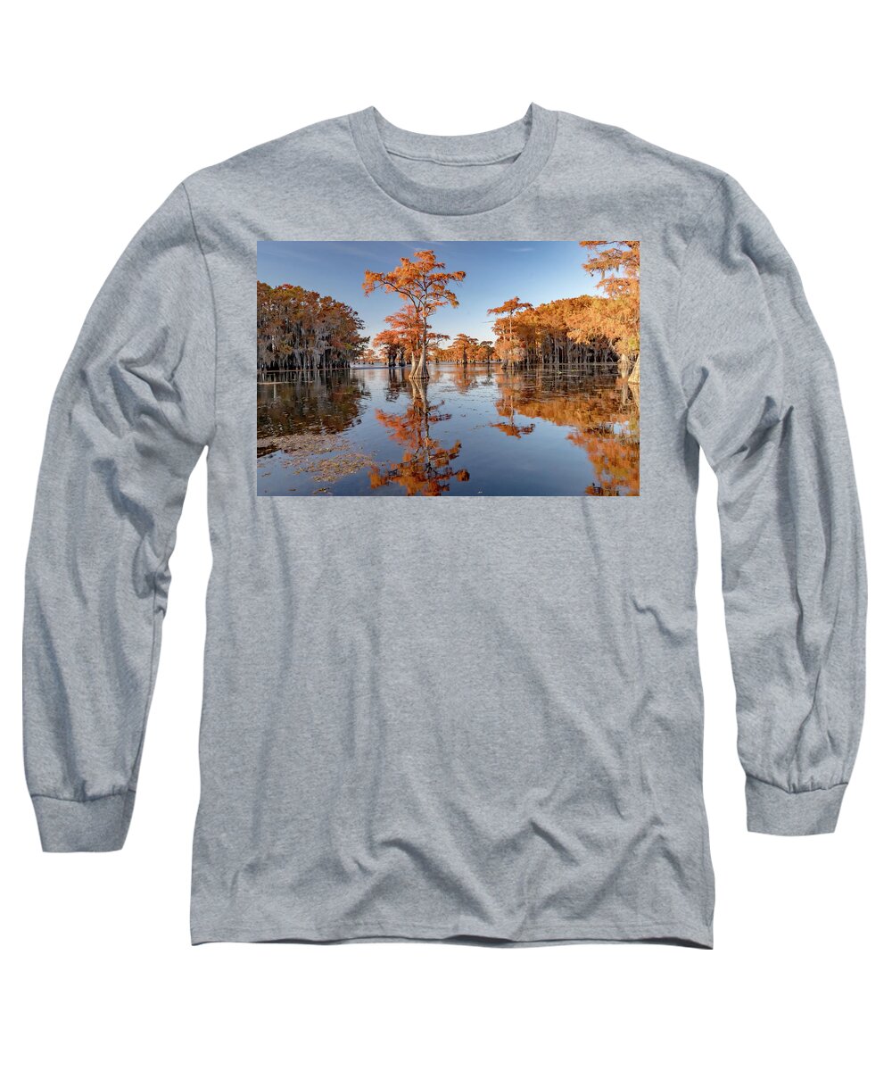 Lake Long Sleeve T-Shirt featuring the photograph Open Bayou by Iris Greenwell