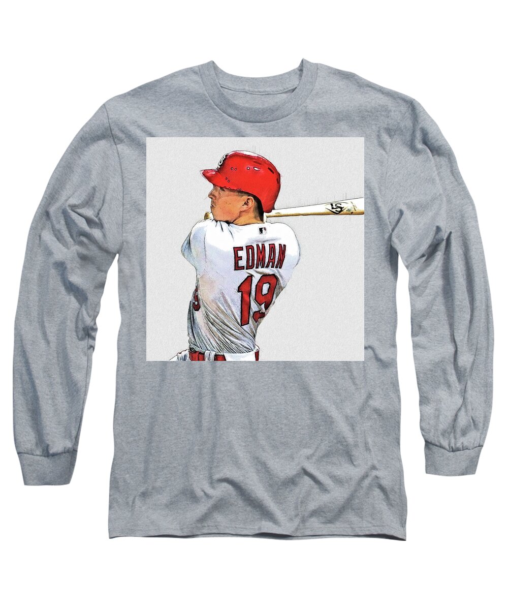 Paul DeJong - 3B - St. Louis Cardinals Long Sleeve T-Shirt by Bob Smerecki  - Pixels