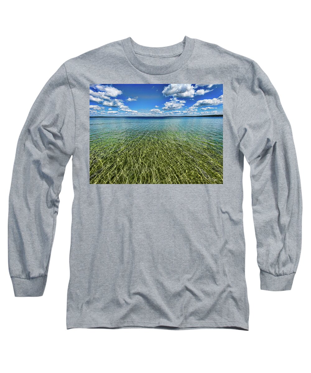 Higgins Lake Long Sleeve T-Shirt featuring the photograph Perfect day at Higgins lake by Joe Holley