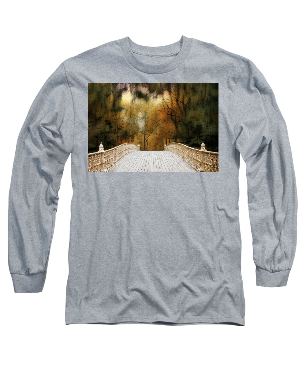 Bridge Long Sleeve T-Shirt featuring the photograph Pine Bank Arch in Autumn by Jessica Jenney