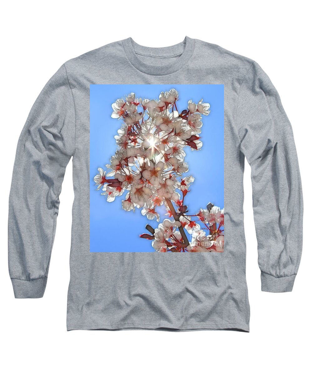 Plum Crazy Long Sleeve T-Shirt featuring the digital art Plum Crazy Flowers II by Patrick Witz