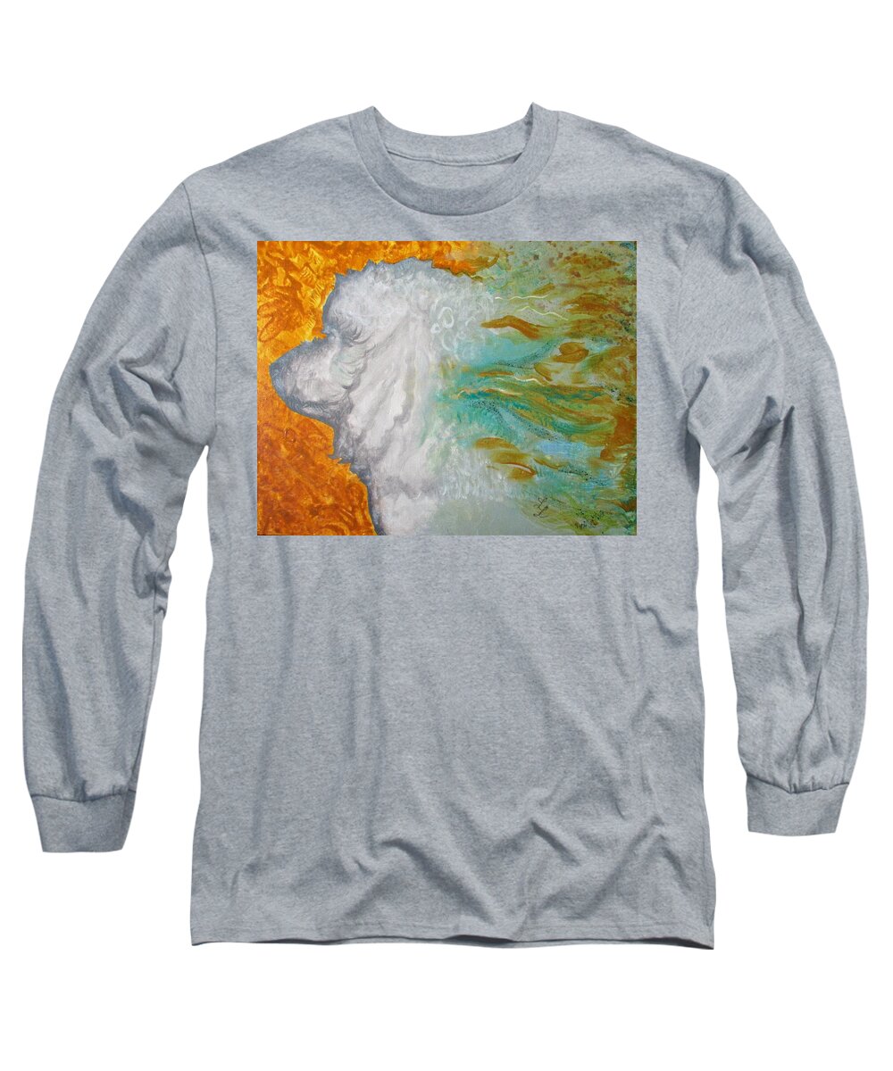 Poodle Long Sleeve T-Shirt featuring the painting Dogs Get Zoomies by Lynn Raizel Lane