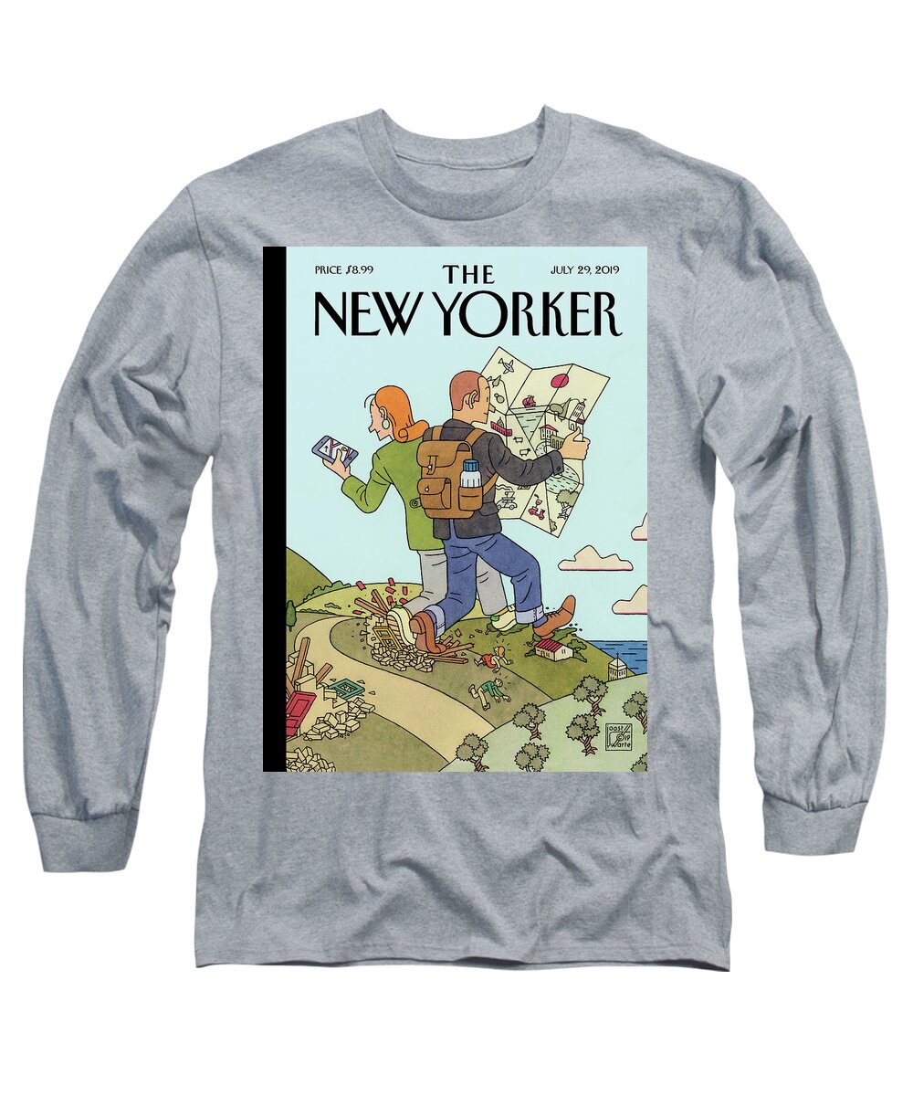 Power Trip Long Sleeve T-Shirt featuring the painting Power Trip by Joost Swarte