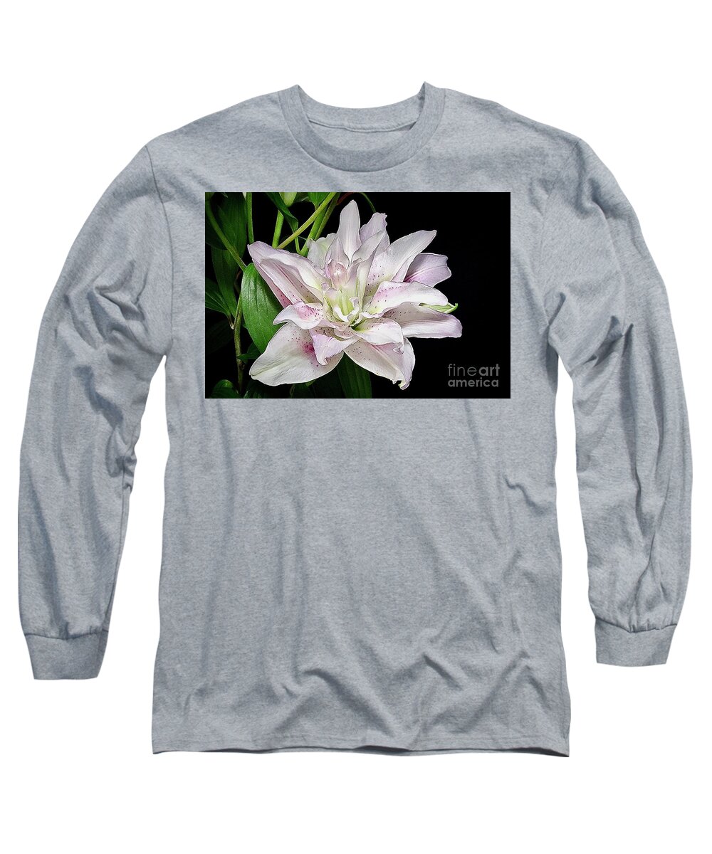 Art Long Sleeve T-Shirt featuring the photograph Pretty Rose Lily by Jeannie Rhode