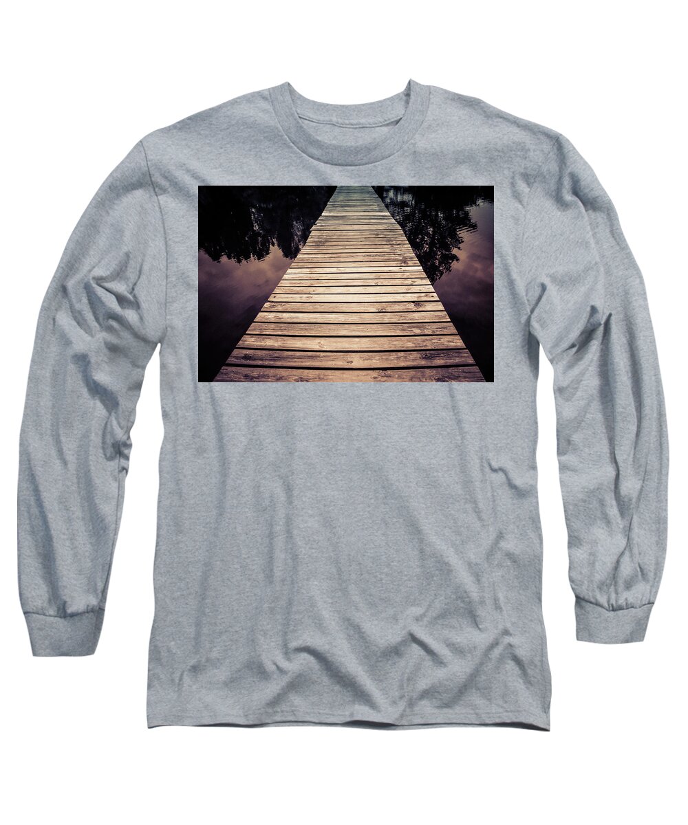 Trail Long Sleeve T-Shirt featuring the photograph Reflective Walk #5 by Jennifer Wright