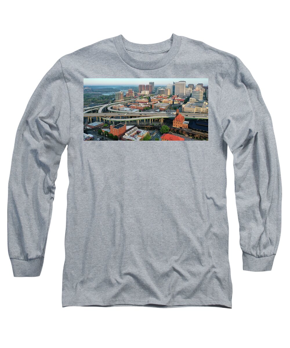 Richmond Long Sleeve T-Shirt featuring the photograph Rva 011 by Richmond Aerials