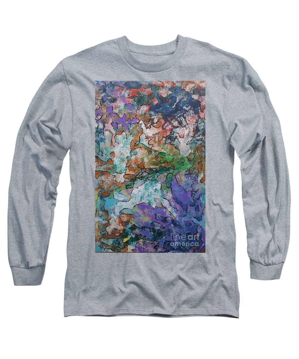  Long Sleeve T-Shirt featuring the painting Seeking Symmetry by Mark SanSouci