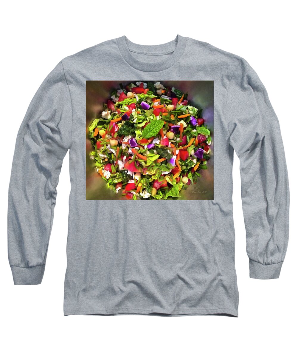Salad Long Sleeve T-Shirt featuring the photograph Shabbat Saturday Salad by Brian Tada
