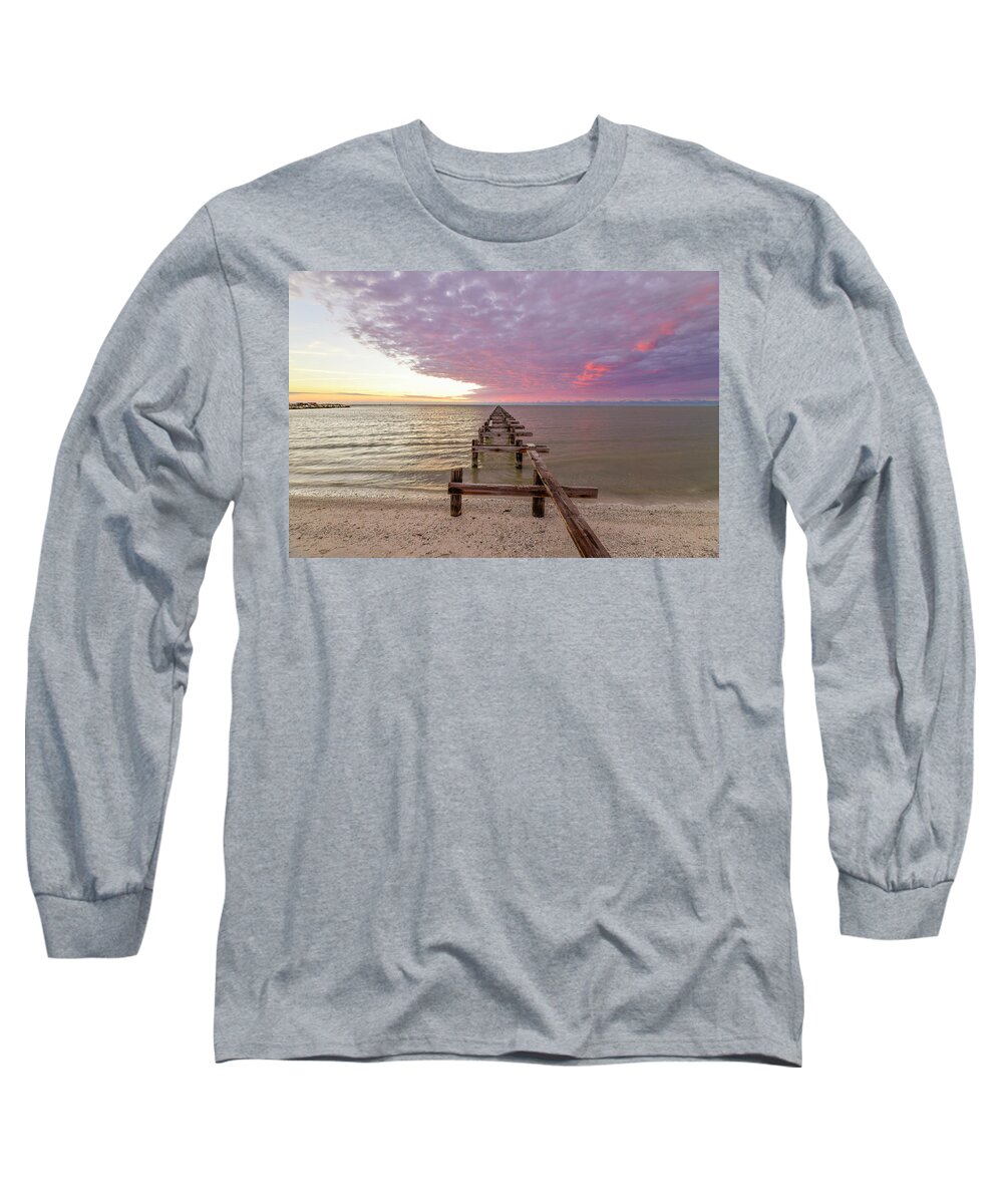 Sun Long Sleeve T-Shirt featuring the photograph Shell Ridge Sunrise by Christopher Rice