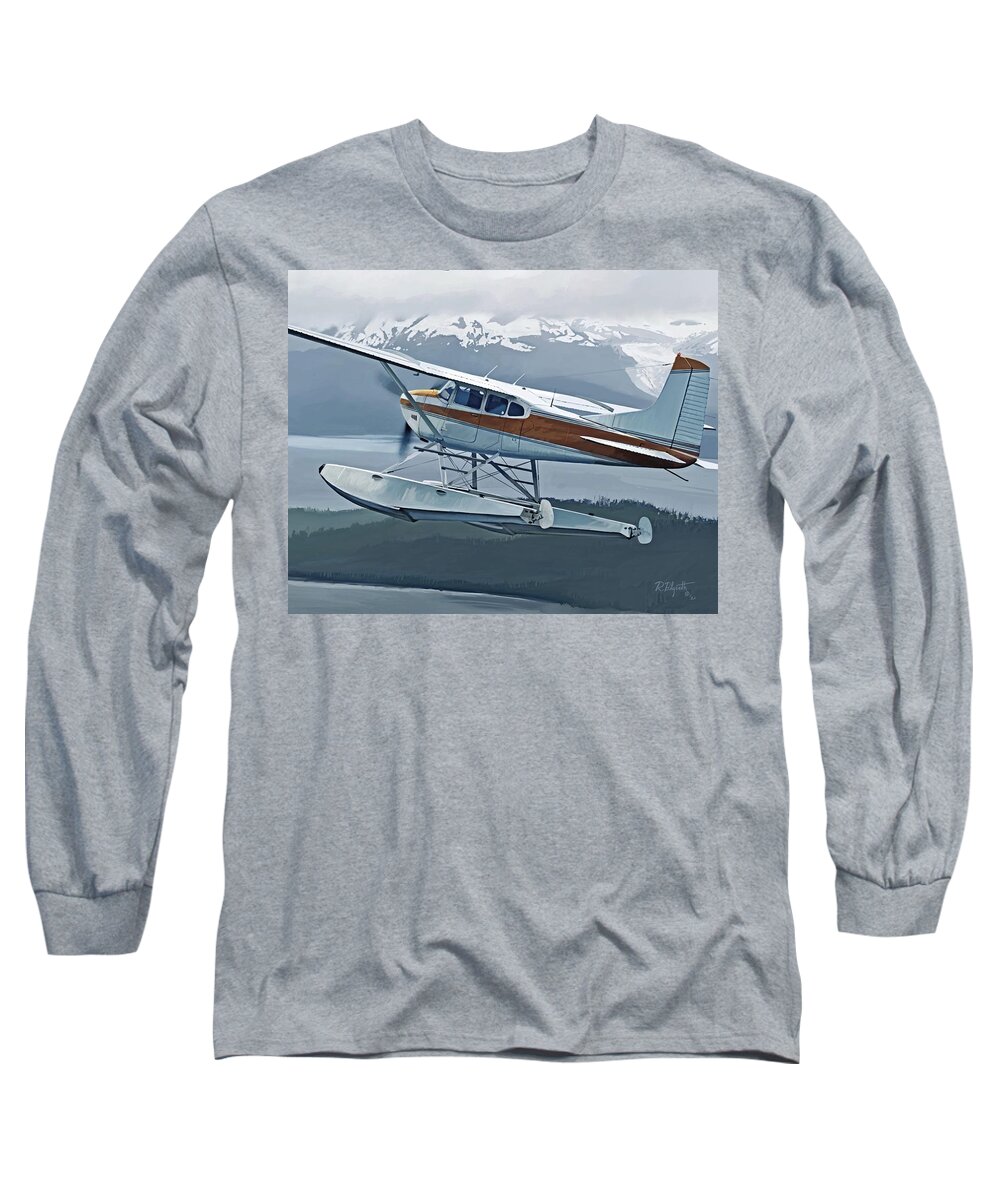 Cessna Long Sleeve T-Shirt featuring the digital art Skywagon by Rick Blyseth