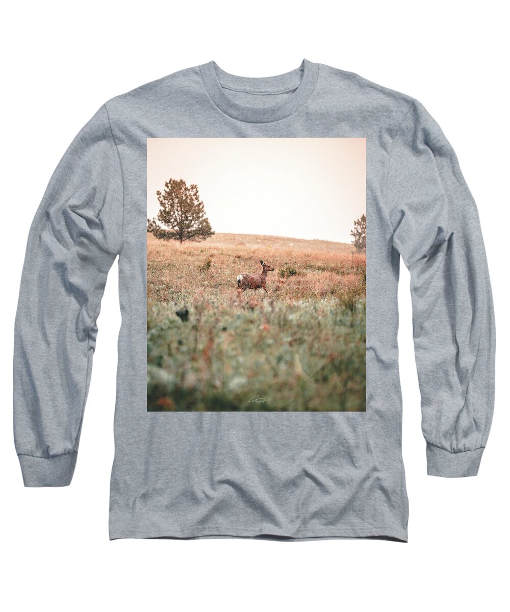 Long Sleeve T-Shirt featuring the photograph Snow Doe by William Boggs