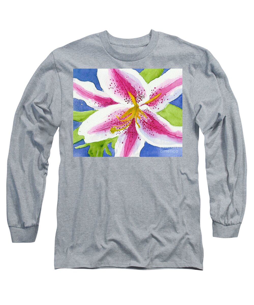 Stargazer Long Sleeve T-Shirt featuring the painting Stargazer by Anne Marie Brown