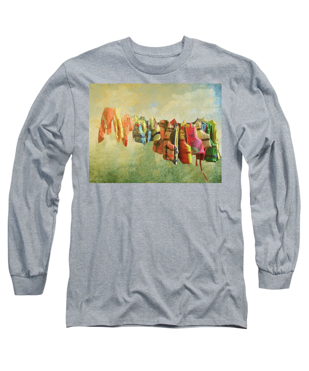 Summer Long Sleeve T-Shirt featuring the digital art Summertime by Linda Cox