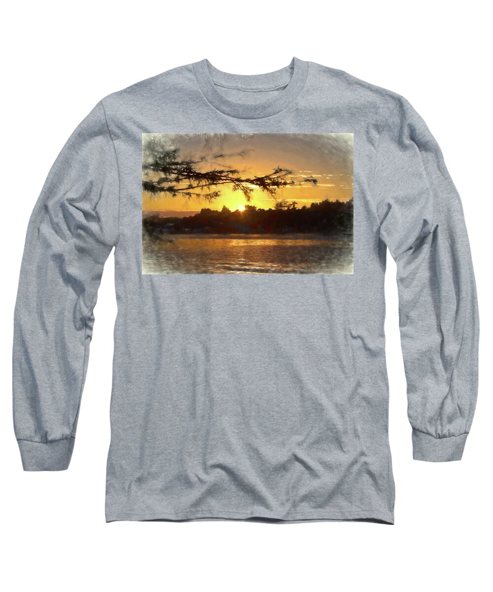 Sunset Long Sleeve T-Shirt featuring the photograph Sunset at Devil's Lake by Loyd Towe Photography