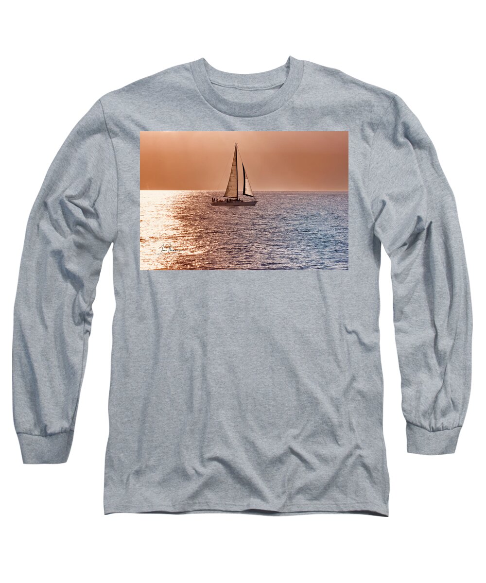 Hawaii Long Sleeve T-Shirt featuring the photograph Sunset Cruise by Jim Thompson