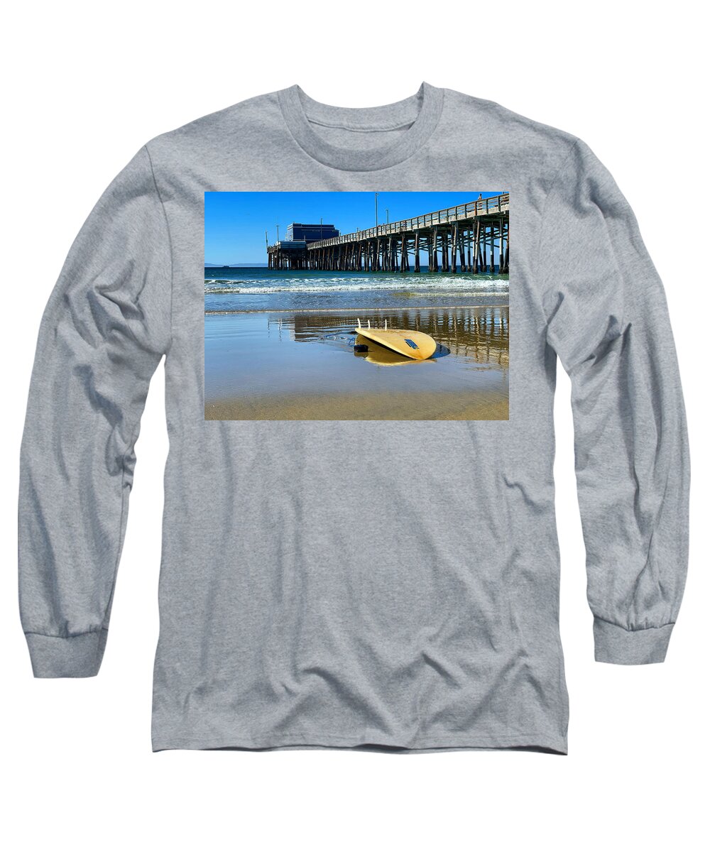 Surf Long Sleeve T-Shirt featuring the photograph Surf Awaits by Brian Eberly