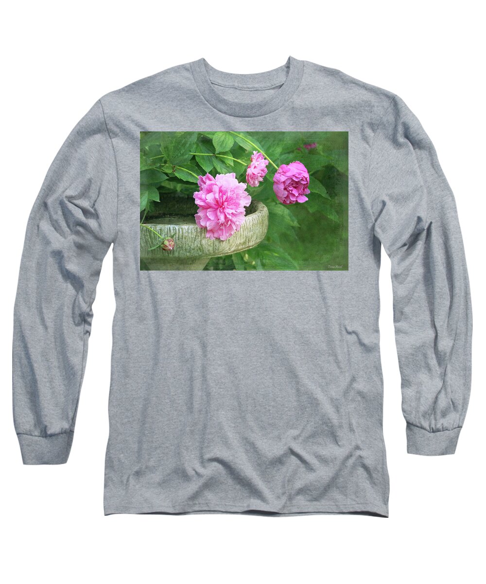 Flower Long Sleeve T-Shirt featuring the photograph The Beauty of Peonies by Trina Ansel