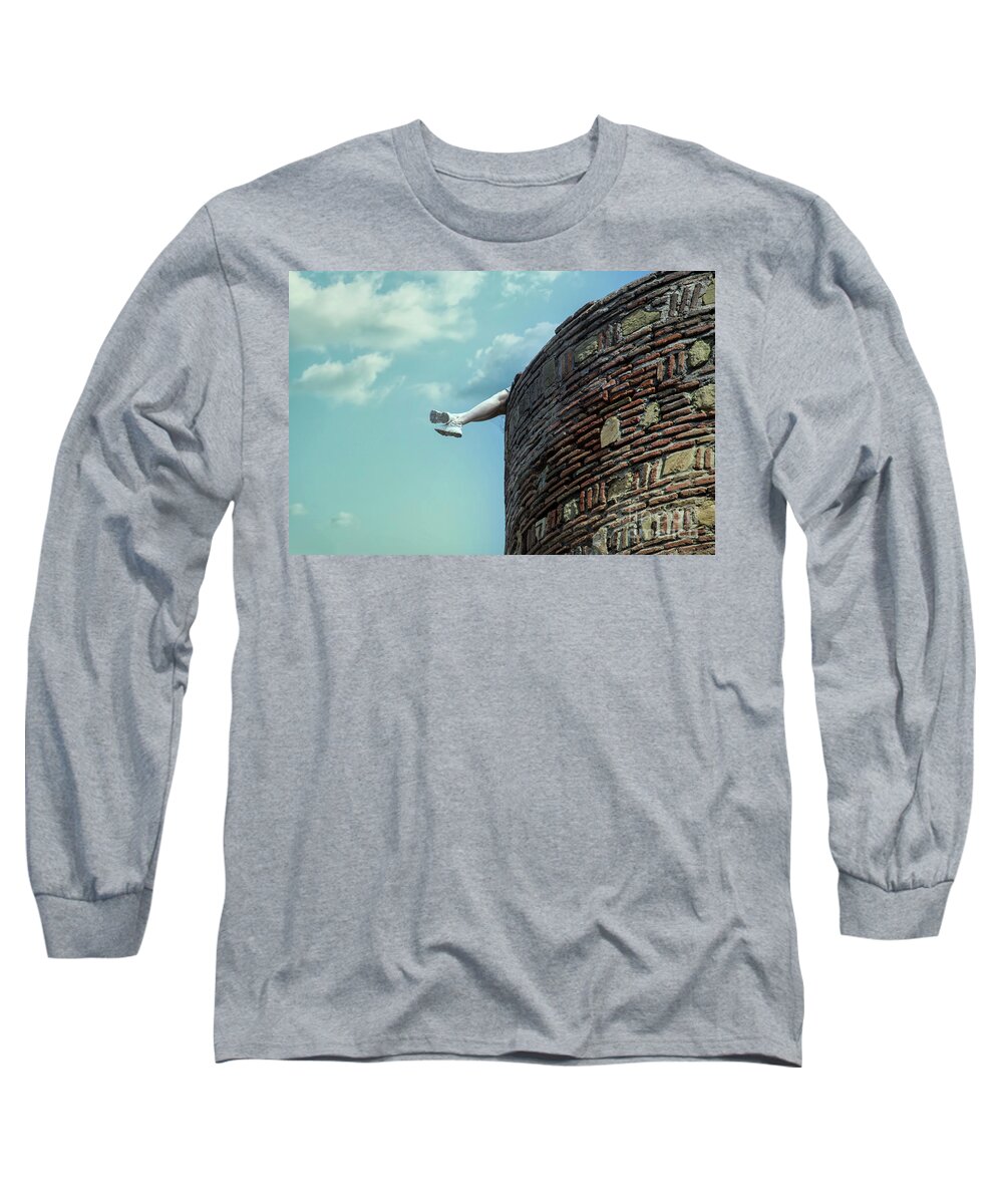 Height Long Sleeve T-Shirt featuring the photograph The Edge of Freeom by Susan Vineyard