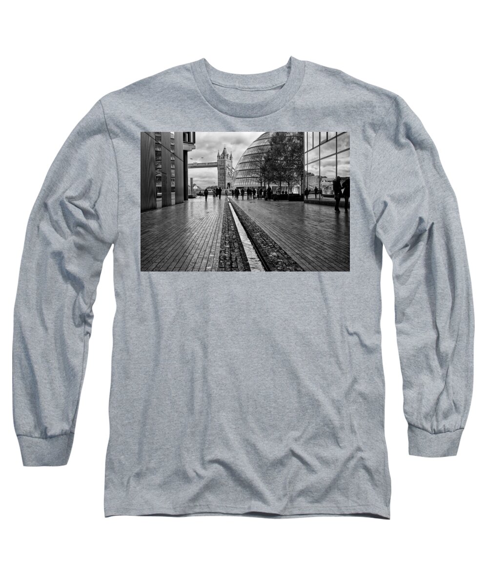 Rill Long Sleeve T-Shirt featuring the photograph Monochrome of The Rill More London by John Gilham