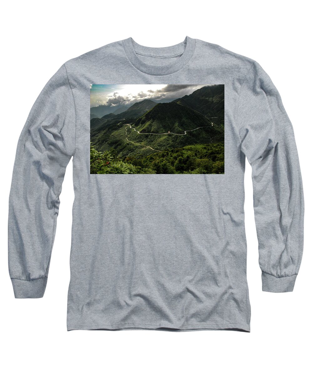 Vietnam Long Sleeve T-Shirt featuring the photograph Things To Come - High Mountain Pass, Northern Vietnam by Earth And Spirit
