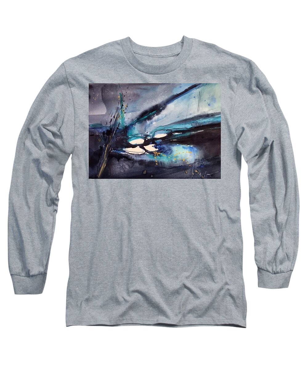 Watercolor Long Sleeve T-Shirt featuring the painting Tide Pool by Judith Levins