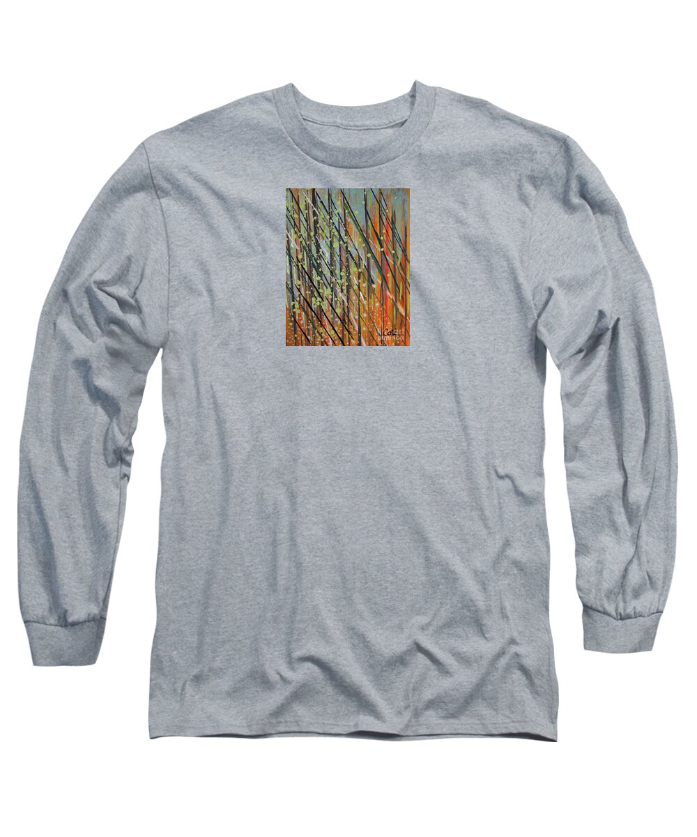 Trees Long Sleeve T-Shirt featuring the painting Trees at Goldhead by Corinne Carroll