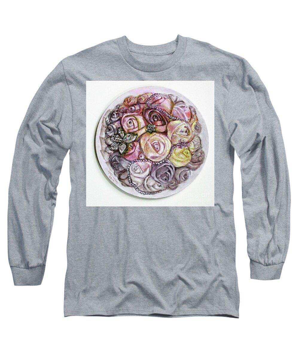 Flowers Long Sleeve T-Shirt featuring the painting Vintage Bouquet by Lyric Lucas